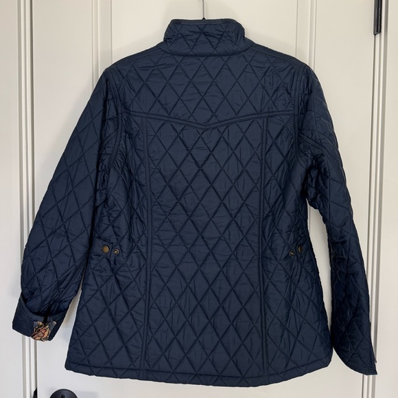 Barbour William Morris Navy Quilted Utility Jacket - 12 / L - Picture 7 of 11